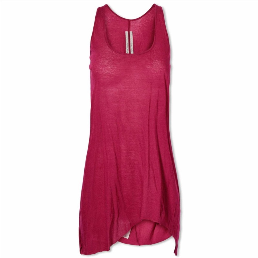 New With Tag Rick Owens EDFU Loose Tank Top Size IT 38 Fuchsia $410